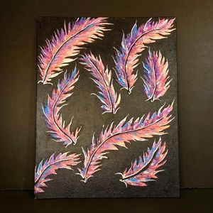 “Birds Of A Feather” Melted Crayon Art 11”x14”